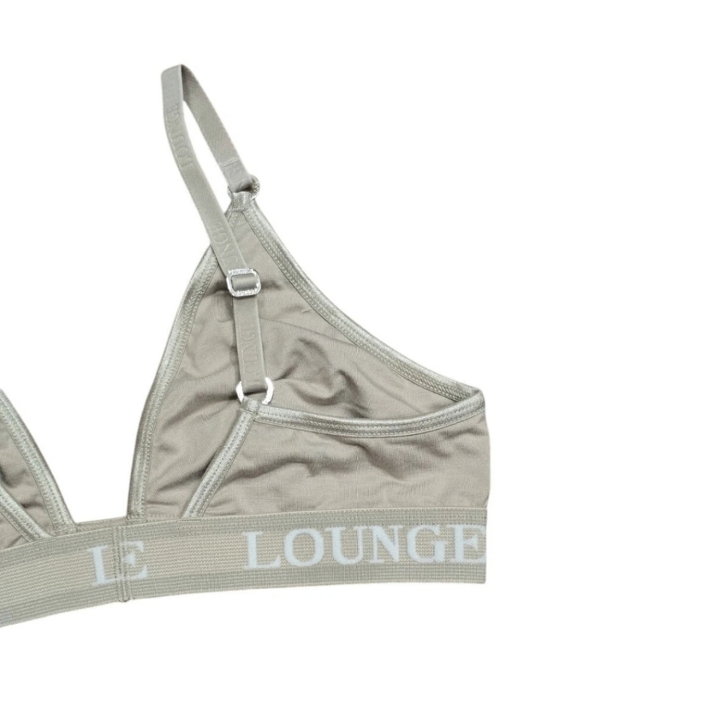 Lounge Women's Gray White Sports Bra Size XS NWT - Picture 7 of 10